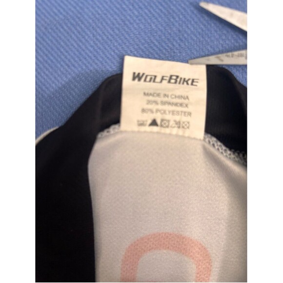 Wolfbike Cycling Jersey Men's Size L Black and White - Picture 8 of 10
